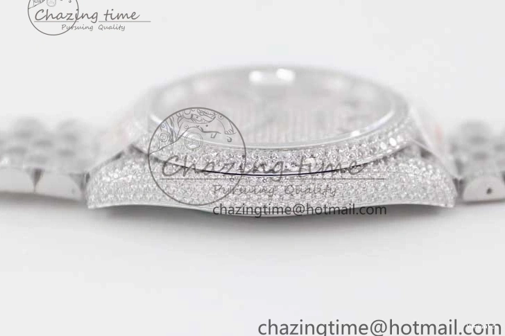 Full Arabic 41 Datejust on Dial Markers Best TWF 1:1 A2824 Edition SS Diamonds Bracelet Jubilee 0103